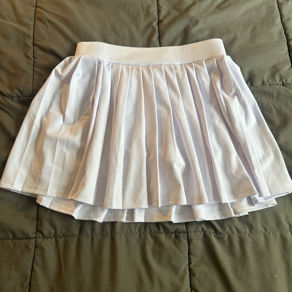 White Pleated Golf Skirt